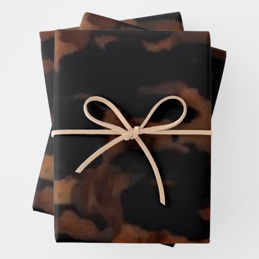 Feuille De Papier Cadeau Motif sans fil Tortoiseshell, Chic TortoiseShell (En situation)