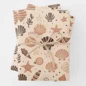 Feuille De Papier Cadeau Motif Seashell (En situation)
