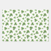Feuille De Papier Cadeau Motif Shamrock aquarelle (Devant 3)