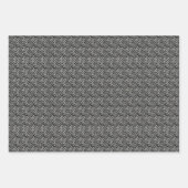 Feuille De Papier Cadeau Motif Silver Grey Zebra Stripes (Devant)