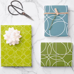 Feuille De Papier Cadeau Motif simple moderne en vert