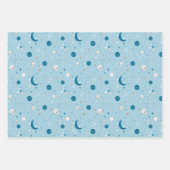 Feuille De Papier Cadeau Motif Sky & Space bleu (Devant 2)