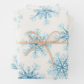 Feuille De Papier Cadeau Motif Snowflake (En situation)