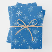 Feuille De Papier Cadeau Motif Snowflake (En situation)