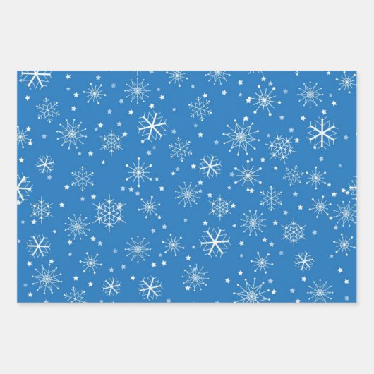 Feuille De Papier Cadeau Motif Snowflake (Devant)