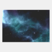 Feuille De Papier Cadeau Motif spatial (Devant)
