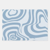 Feuille De Papier Cadeau Motif Super Y2K rétro bleu (Devant)
