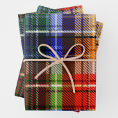 Feuille De Papier Cadeau Motif Tartan Plaid Flannel Multicolore (En situation)