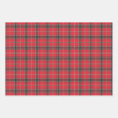 Feuille De Papier Cadeau Motif Tartan rouge moderne (Devant)