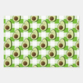 Feuille De Papier Cadeau Motif Tartan vert et blanc (Devant 3)