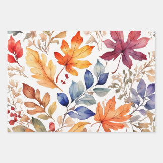 Feuille De Papier Cadeau Motif transparent à l'automne