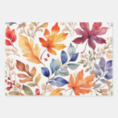 Feuille De Papier Cadeau Motif transparent à l'automne (Devant)