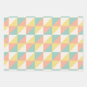 Feuille De Papier Cadeau Motif triangle Abstrait géométrique coloré (Devant)