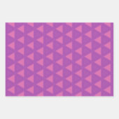 Feuille De Papier Cadeau Motif triangle violet moderne (Devant 3)