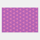 Feuille De Papier Cadeau Motif triangle violet moderne (Devant 2)