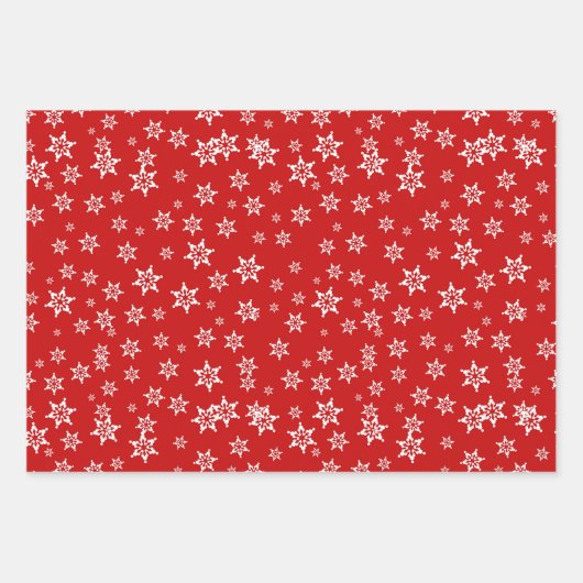 Feuille De Papier Cadeau Motif turquoise Red Snowflake Reinder (Devant 3)