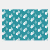 Feuille De Papier Cadeau Motif turquoise White Christmas Tree (Devant 3)