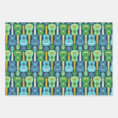 Feuille De Papier Cadeau Motif Ukulele vertical (Devant)