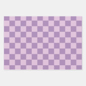 Feuille De Papier Cadeau Motif vérifié dans Double Lumière Violet (Devant)
