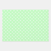 Feuille De Papier Cadeau Motif vert clair (Devant 3)