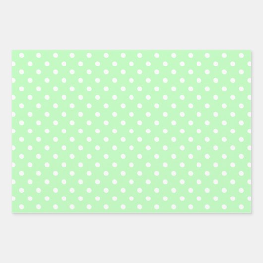 Feuille De Papier Cadeau Motif vert clair (Devant 3)