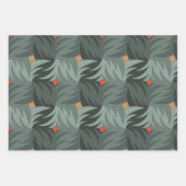 Feuille De Papier Cadeau Motif vert de Noël moderne (Devant)