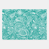 Feuille De Papier Cadeau Motif vintage blanc (Devant 2)