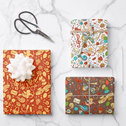 Feuille De Papier Cadeau Motif Vintage élégant (Recto)