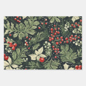 Feuille De Papier Cadeau Motif vintage Festif Tree (Devant 3)