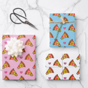 Feuille De Papier Cadeau Motif Yummy Pizza Slices