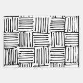 Feuille De Papier Cadeau Motif Zendoodle noir et blanc (Devant)