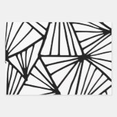Feuille De Papier Cadeau Motif Zendoodle noir et blanc (Devant)