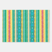 Feuille De Papier Cadeau Motifs Abstraits colorés (Devant 3)