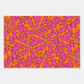 Feuille De Papier Cadeau Motifs Abstraits de Zinnia (Devant 2)