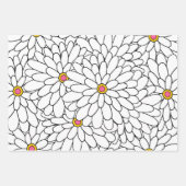 Feuille De Papier Cadeau Motifs Abstraits de Zinnia (Devant)