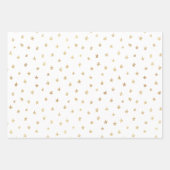Feuille De Papier Cadeau Motifs aléatoires d'or (Devant 3)