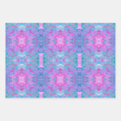 Feuille De Papier Cadeau Motifs d'Art Liquide en violet, rose et bleu (Devant 3)