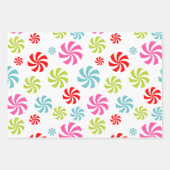 Feuille De Papier Cadeau Motifs de bonbons de Noël Whimsical (Devant 3)