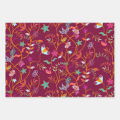 Feuille De Papier Cadeau Motifs de framboise, de menthe et de crème Boho (Devant)