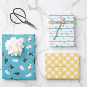 Feuille De Papier Cadeau Motifs de la fête dansante