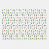 Feuille De Papier Cadeau Motifs de la saison des fêtes (Devant)