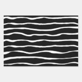 Feuille De Papier Cadeau Motifs de mode rétro noir et blanc (Devant 3)