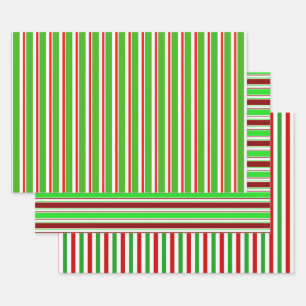 Feuille De Papier Cadeau Motifs de Noël de couleur rouge, blanche et verte