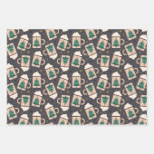 Feuille De Papier Cadeau Motifs de Noël mignons Scandi (Devant 2)