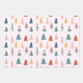 Feuille De Papier Cadeau Motifs de Noël Pastel Moderne (Devant)