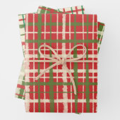 Feuille De Papier Cadeau Motifs de Noël Peint Retro (En situation)