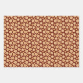 Feuille De Papier Cadeau Motifs De Noël Rose Et Brown (Devant 2)