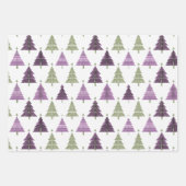 Feuille De Papier Cadeau Motifs de Noël vert violet #12#24#27 ID1009 (Devant 3)