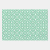 Feuille De Papier Cadeau Motifs de Snowflakes à Pastels (Devant)