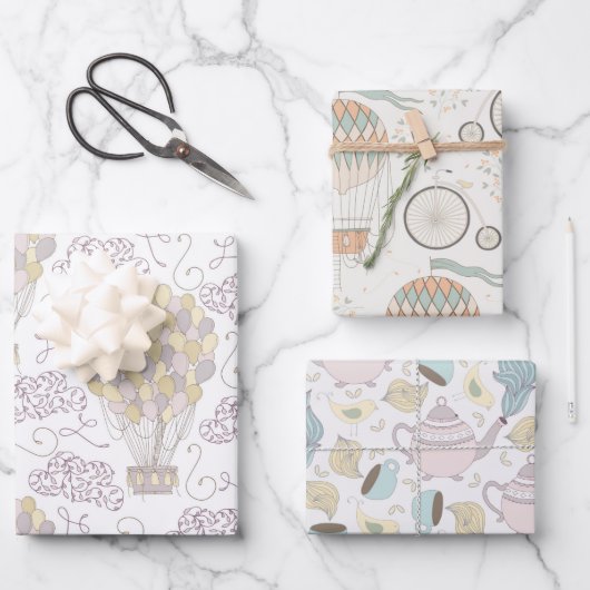 Feuille De Papier Cadeau Motifs de thème Imaginaire (Recto)